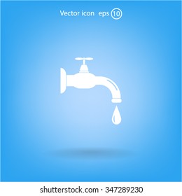Water tap vector icon