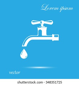 Water tap vector icon