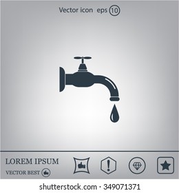 Water tap vector icon