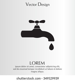 Water tap vector icon