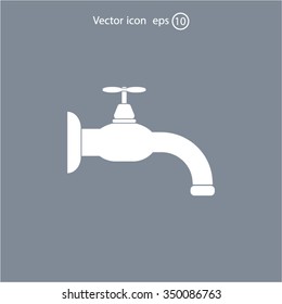 Water tap vector icon