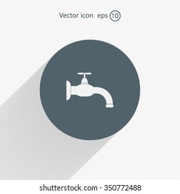 Water tap vector icon