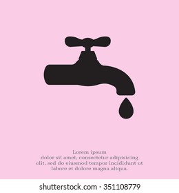 Water tap vector icon