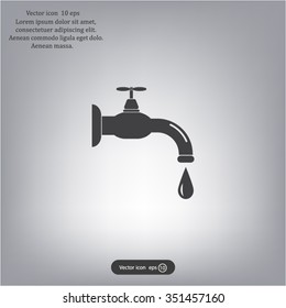 Water tap vector icon