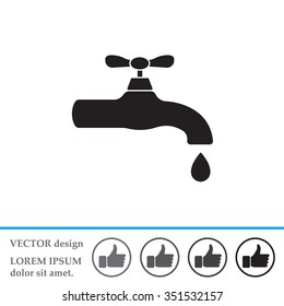 Water tap vector icon