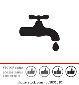 Water tap vector icon