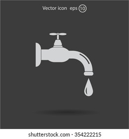 Water tap vector icon