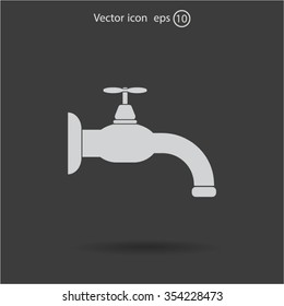 Water tap vector icon