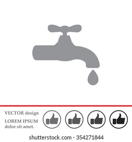Water tap vector icon