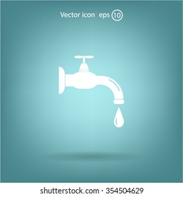 Water tap vector icon