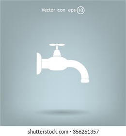 Water tap vector icon