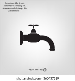 Water tap vector icon