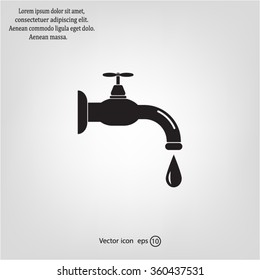 Water tap vector icon