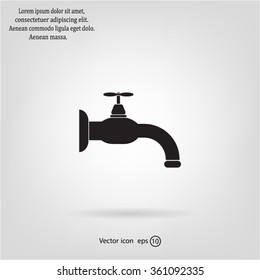 Water tap vector icon