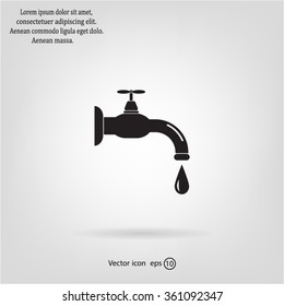 Water tap vector icon