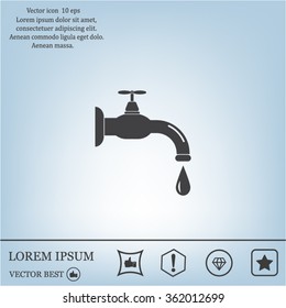 Water tap vector icon