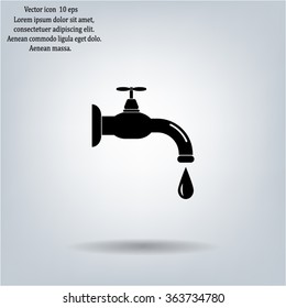 Water tap vector icon