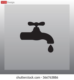 Water tap vector icon