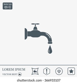 Water tap vector icon