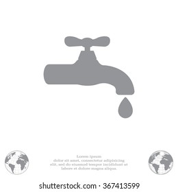 Water tap vector icon