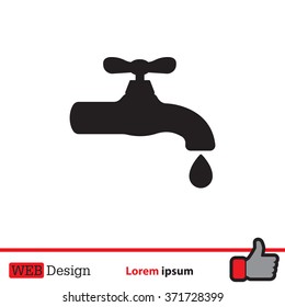 Water tap vector icon