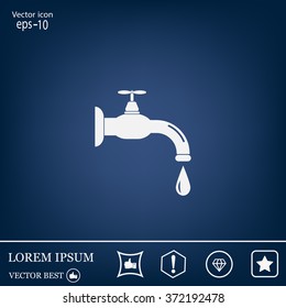Water tap vector icon