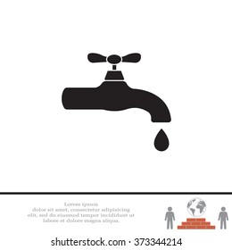Water tap vector icon