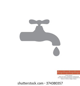Water tap vector icon