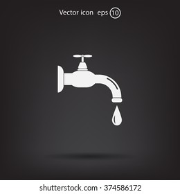 Water tap vector icon