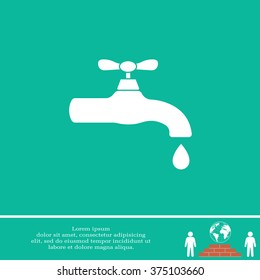 Water tap vector icon