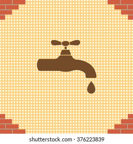 Water tap vector icon