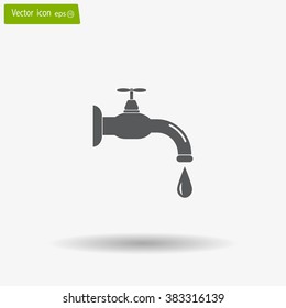 Water tap vector icon