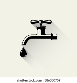 Water tap vector icon