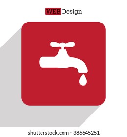 Water tap vector icon