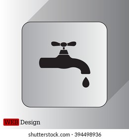 Water tap vector icon