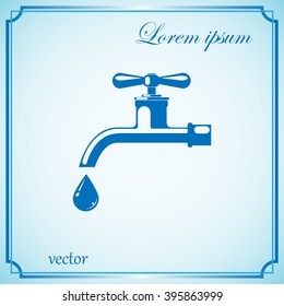 Water tap vector icon
