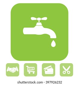 Water tap vector icon