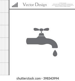 Water tap vector icon
