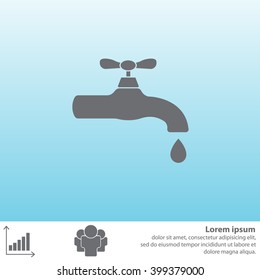 Water tap vector icon