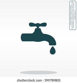 Water tap vector icon