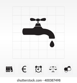 Water tap vector icon