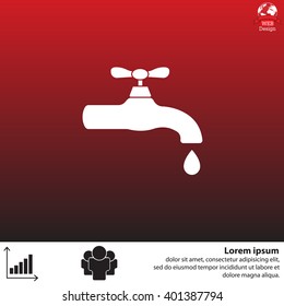 Water tap vector icon