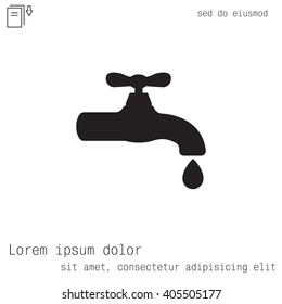 Water tap vector icon