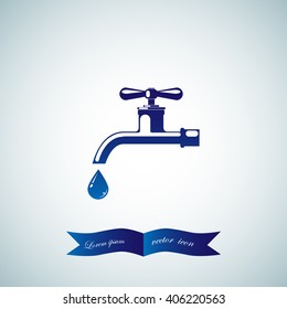Water tap vector icon
