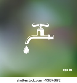 Water tap vector icon