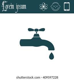 Water tap vector icon