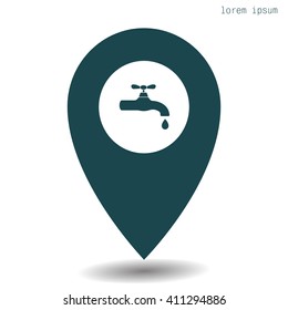 Water tap vector icon