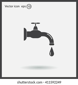 Water tap vector icon