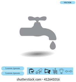 Water tap vector icon