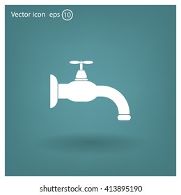 Water tap vector icon